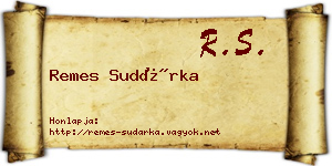 Remes Sudárka névjegykártya